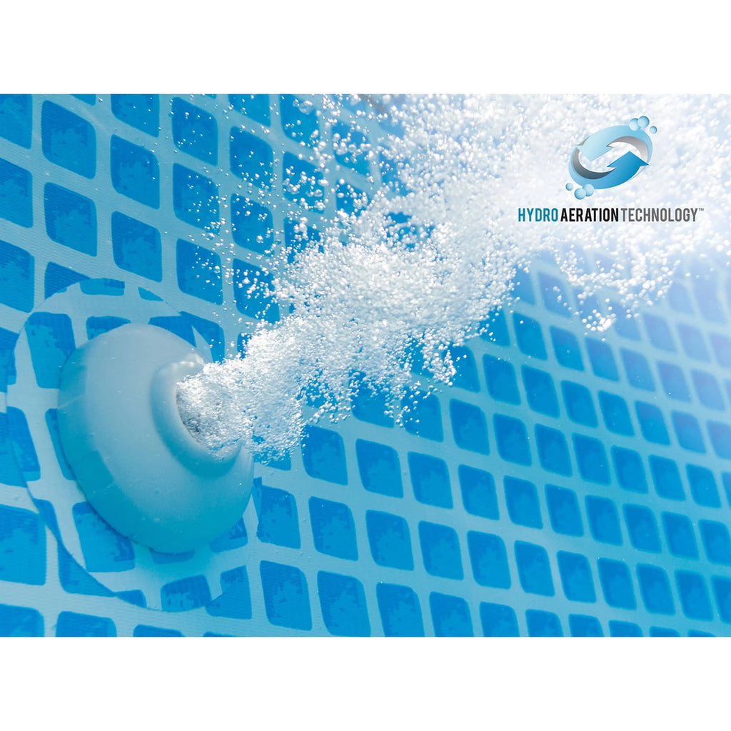 18ft x 48in Metal Frame Swimming Pool Set with Pump E43752