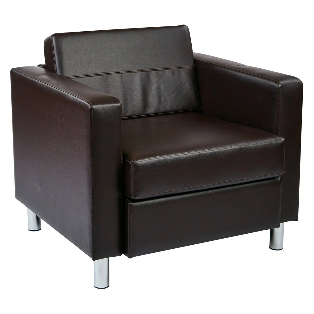 Espresso Faux Leather Armchair L623