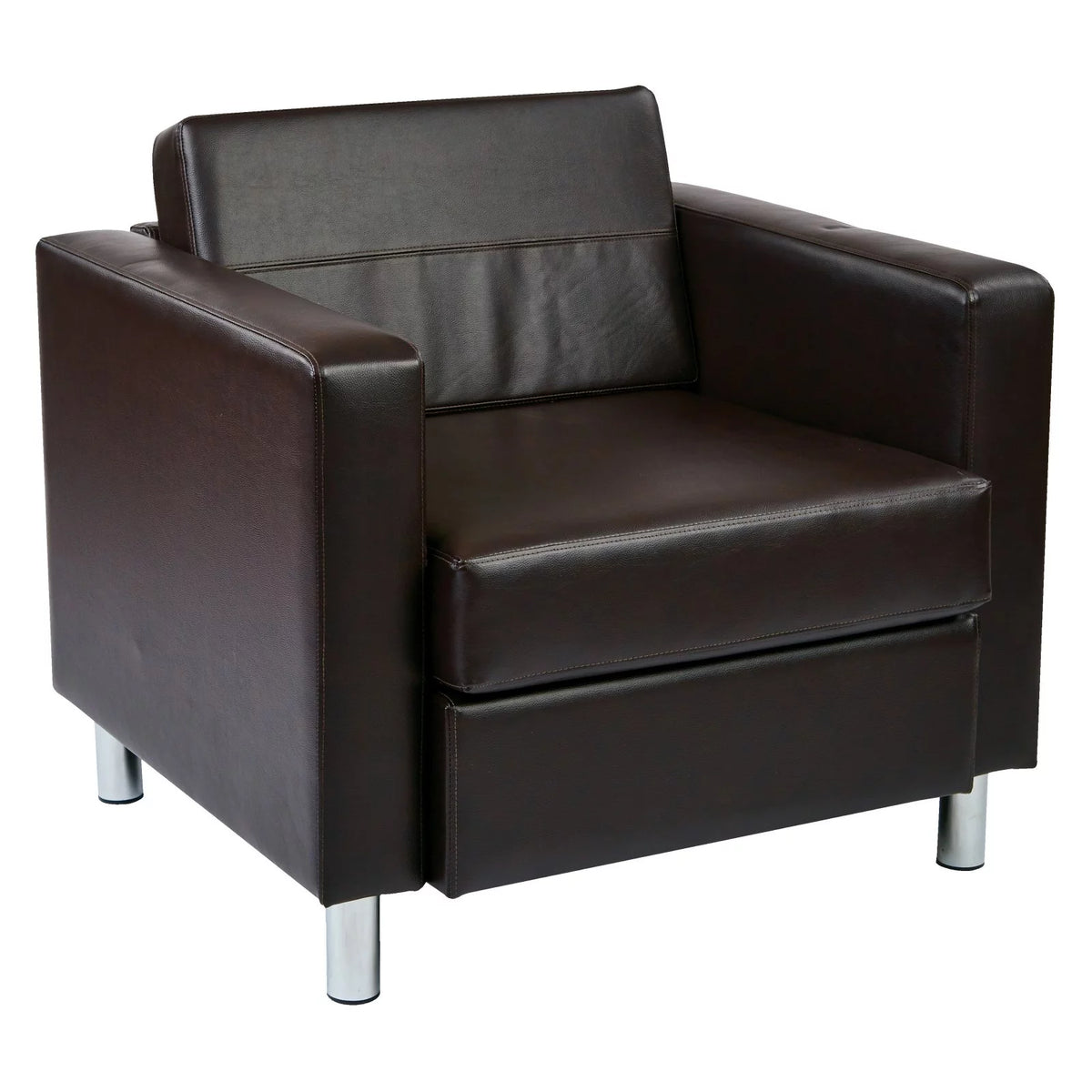 Espresso Faux Leather Armchair L623