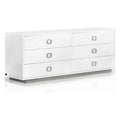 White Six Drawers Wood Dresser Y175