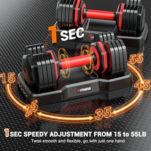 Adjustable Dumbbells Set of 2 with Anti-Slip Handle N532