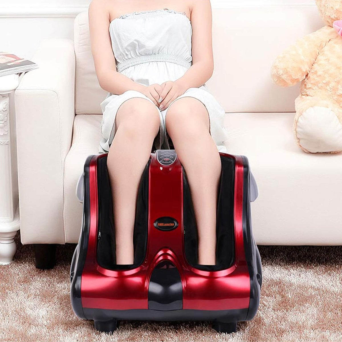 Shiatsu Kneading Rolling Heating Foot & Calf Massager Y15555