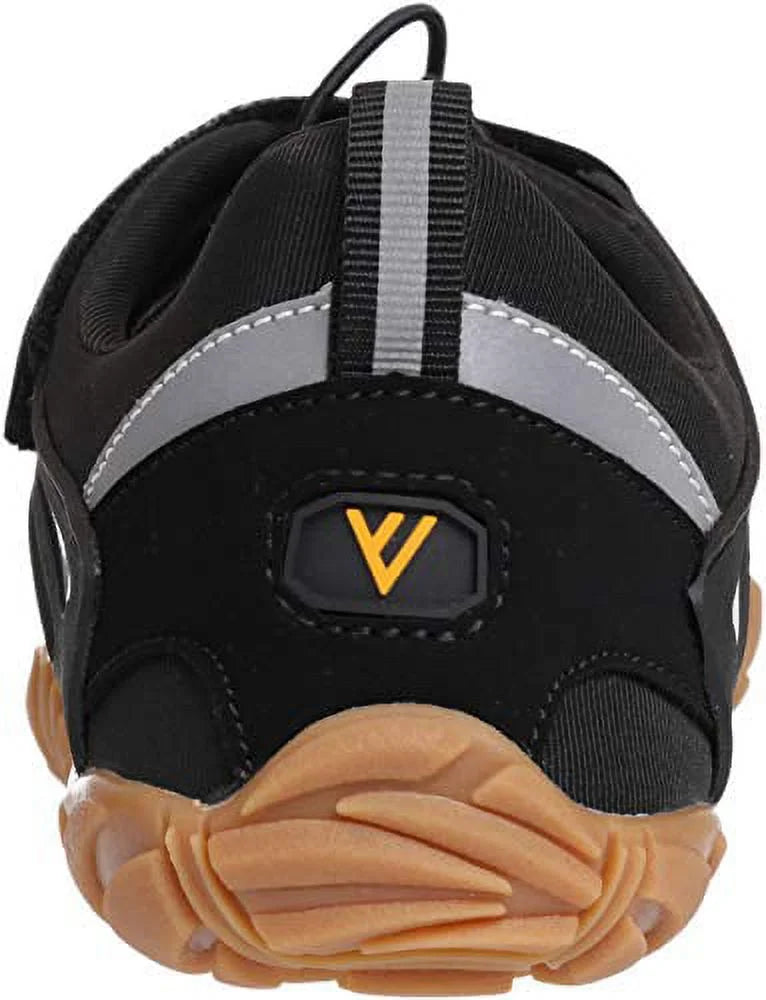 Black Wide Toe Box Minimalist Barefoot Trail Running Shoes P70508