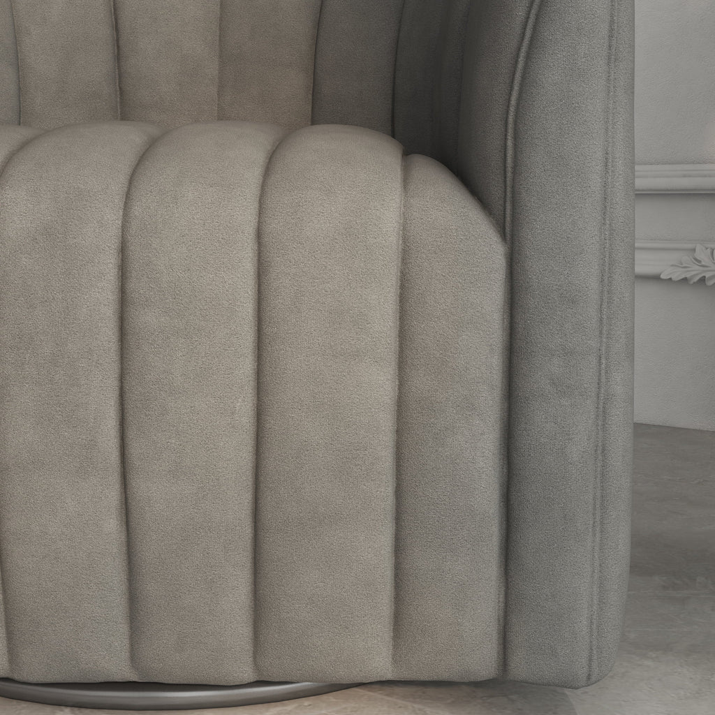 Mid Century Swivel Barrel Sofa Chairs T1335