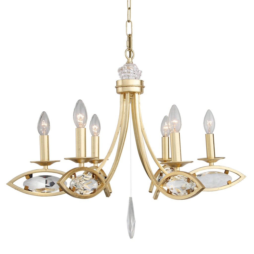 6 Light Candle Style Chandelier H417