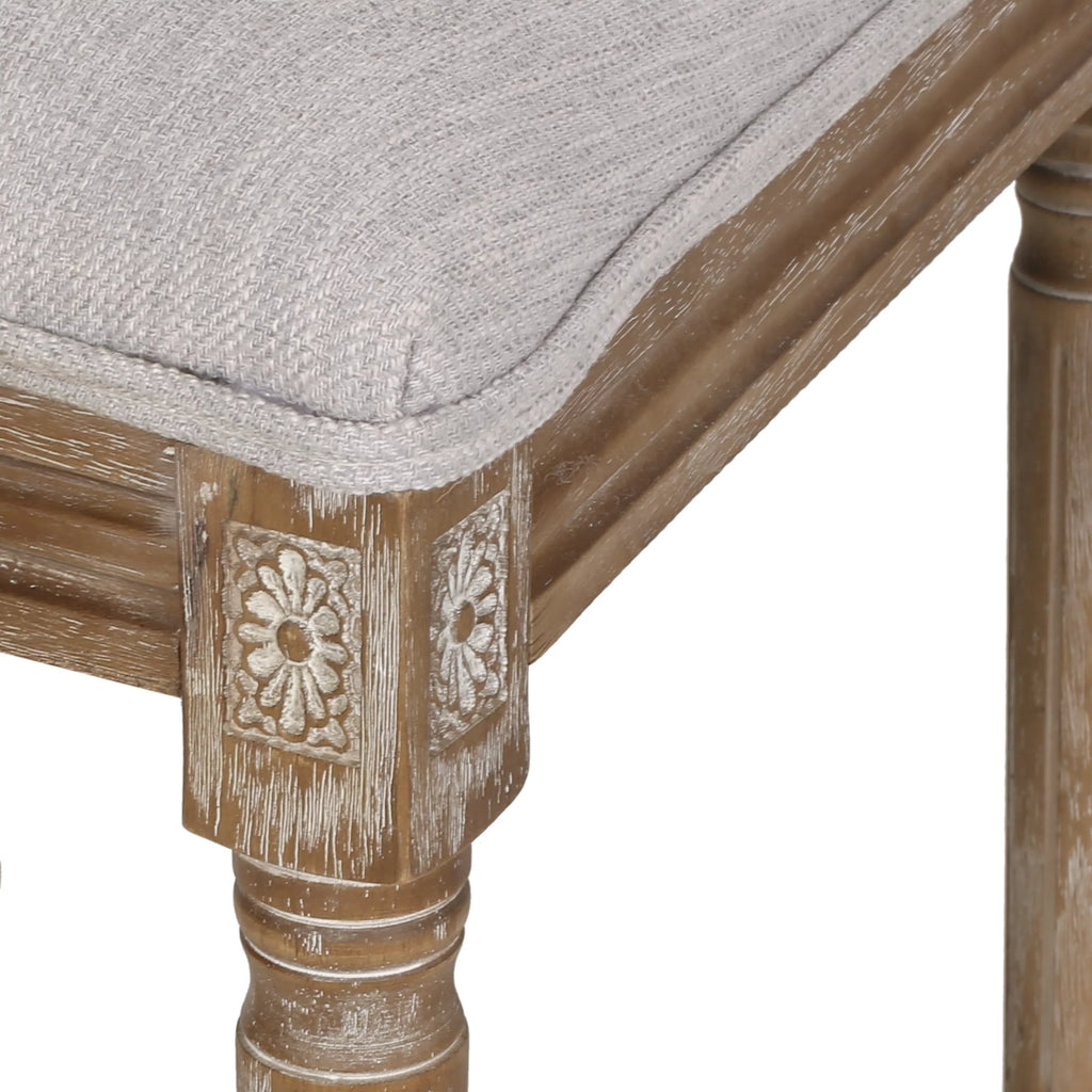 Light Gray Natural Wood Dining Chair Set of 2 Q740237