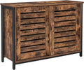 Rustic Brown Sideboard with Sliding Doors Q568