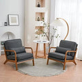 White Teddy Fleece Accent Chairs Set of 2 Upholstered Armchairs K777