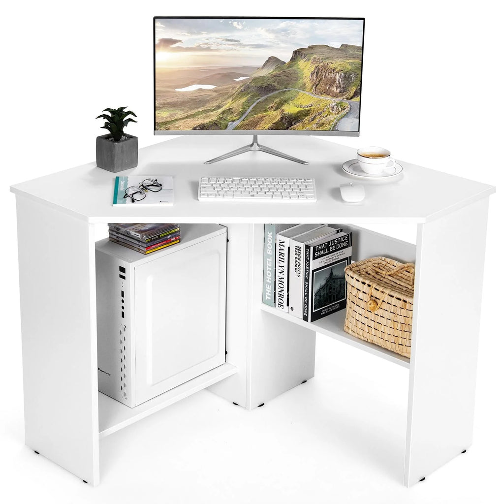 White Corner Computer Desk G273