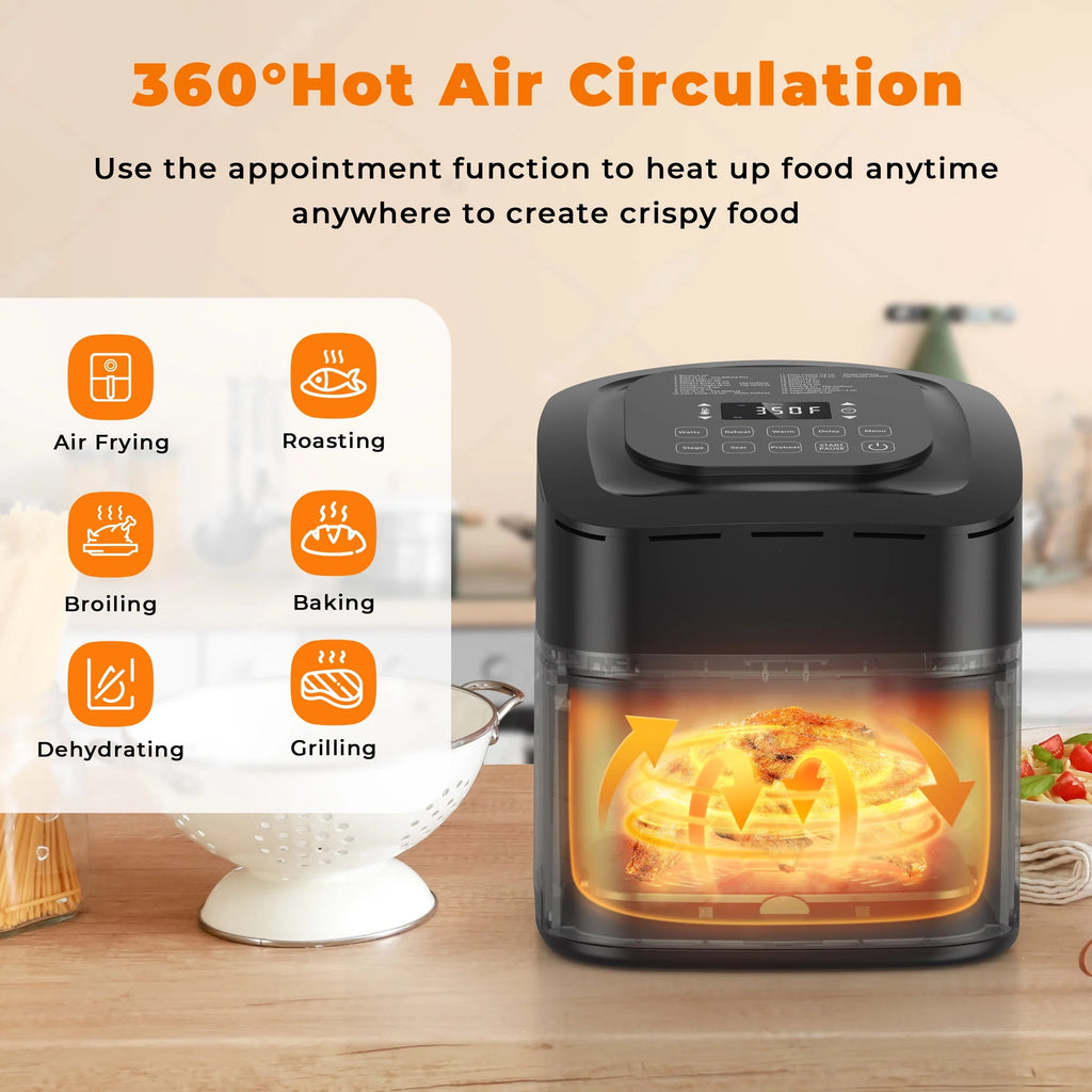 8 Quart 1800W Air Fryer with Probe A9478
