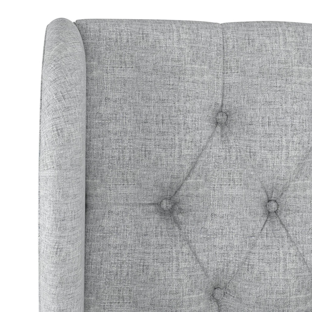 California King Medium Gray Linen Headboard C111307