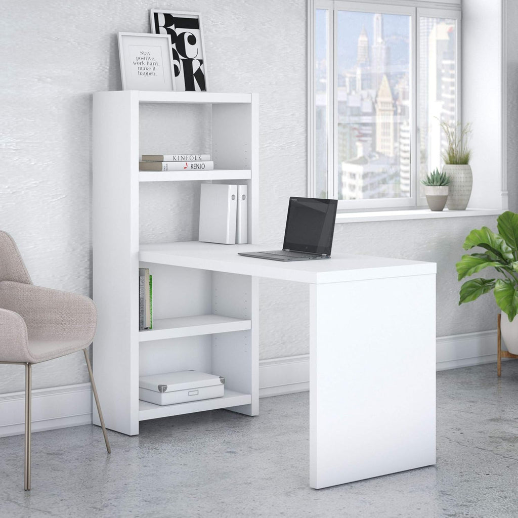 Pure White Bookcase Desk S184602