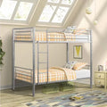 Twin Over Twin Gray Metal Bunk Bed U281207