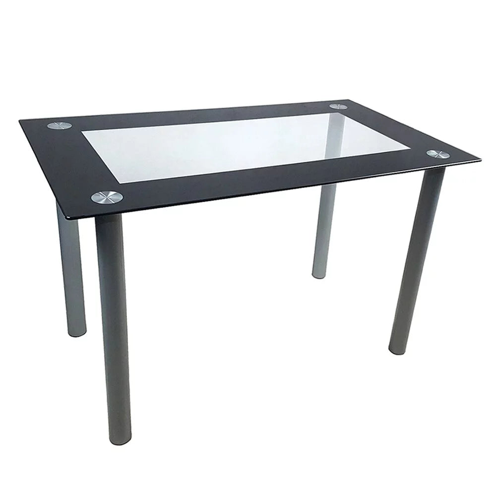 5 Piece Tempered Glass Dining Table Set with 4 Chairs Z2890