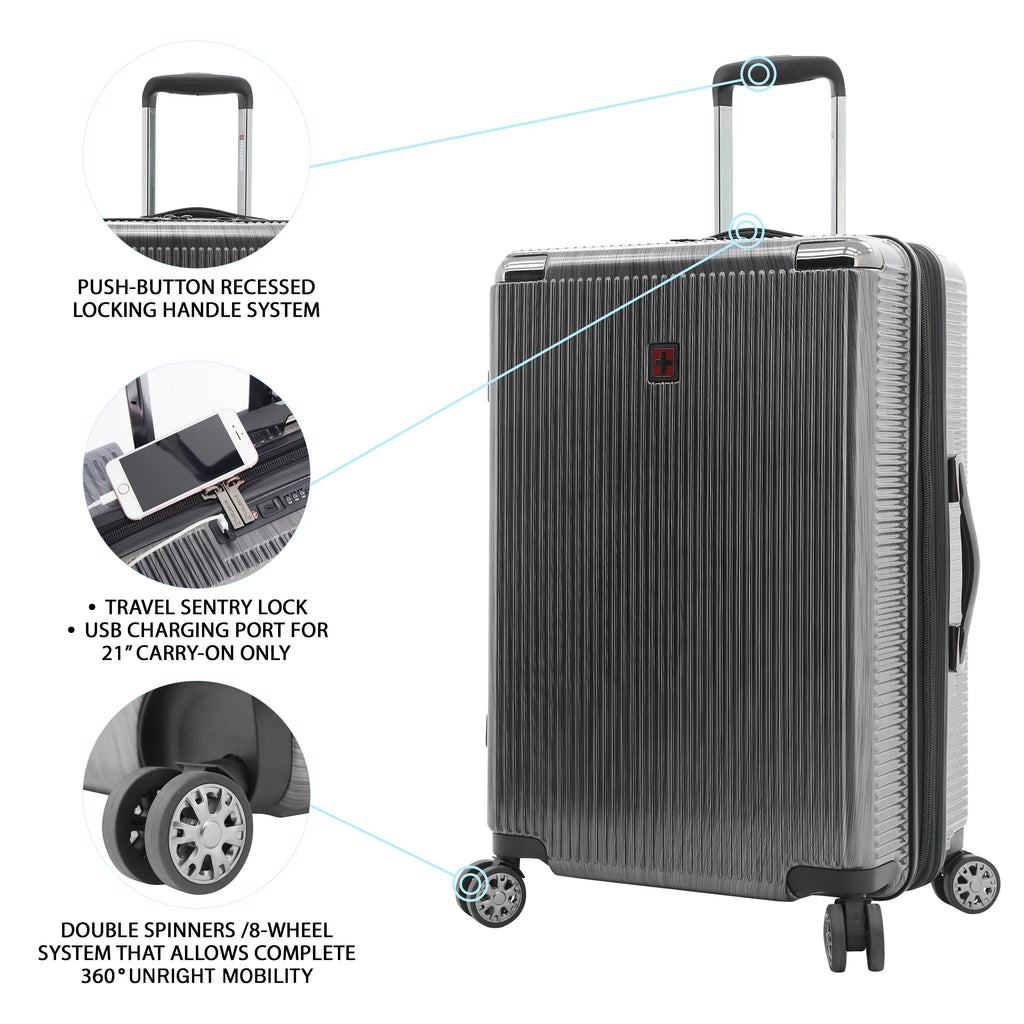 Charcoal 29" Hard side Rolling Upright Luggage A31249