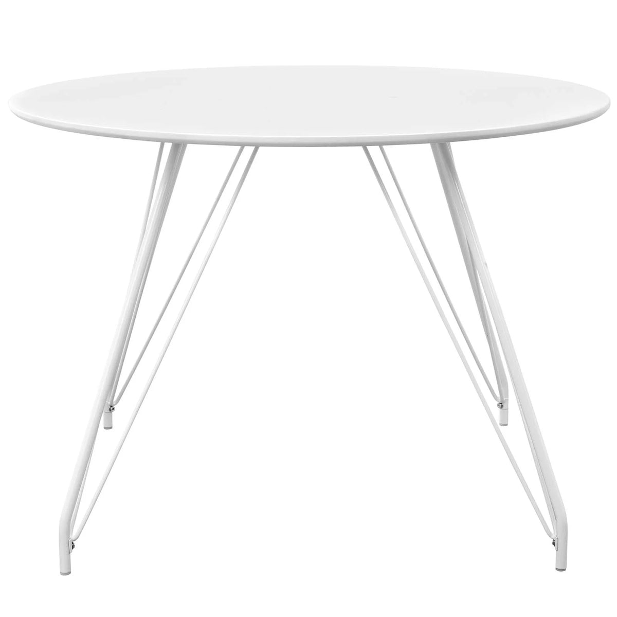 White Wood Metal Dining Table V278418