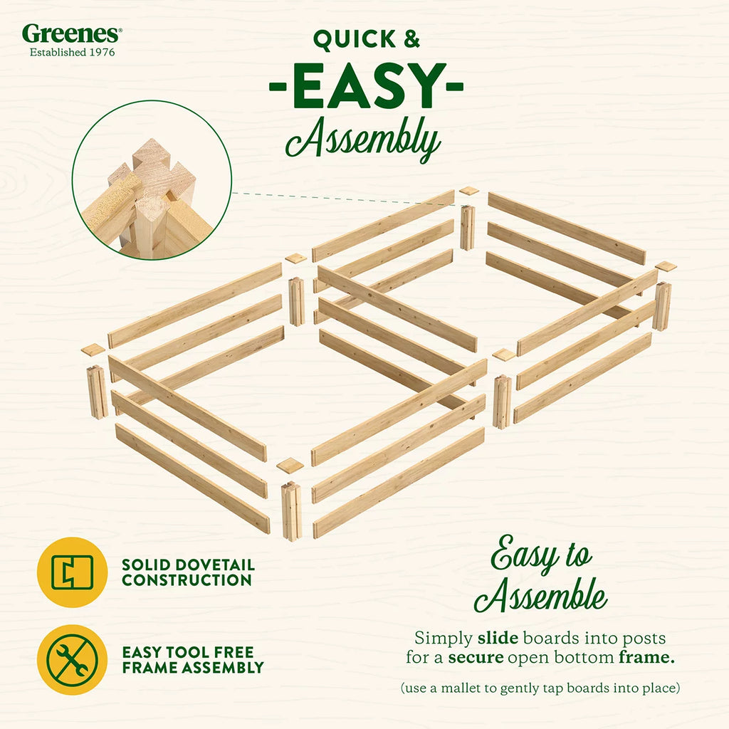 Beige Cedar Raised Garden Kit A4817