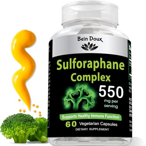 550mg Sulforaphane Supplement with Glucoraphanin and Myrosinase, 60 Vegetarian Capsules L83196