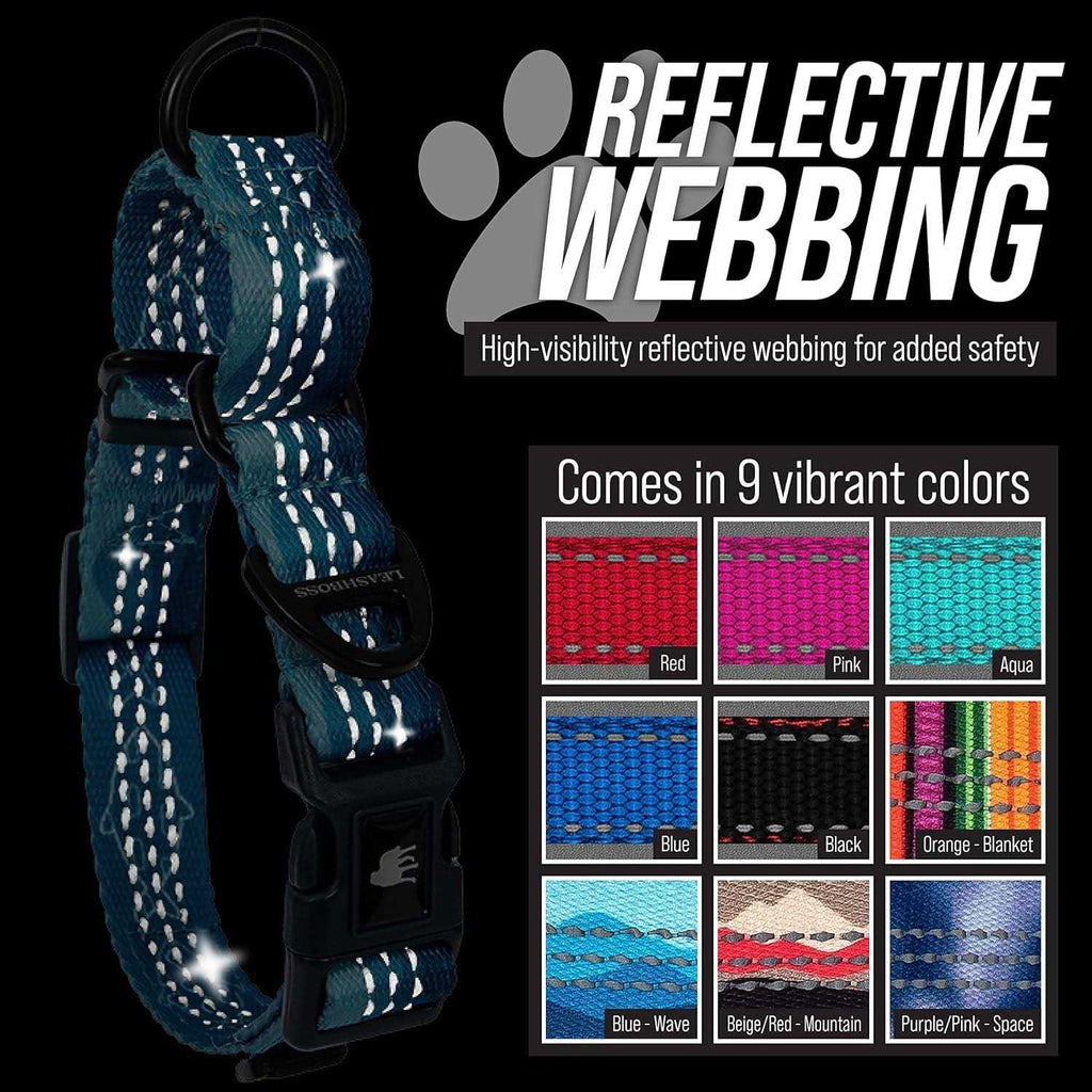 Patterned Fabric Martingale Dog Collar D5678