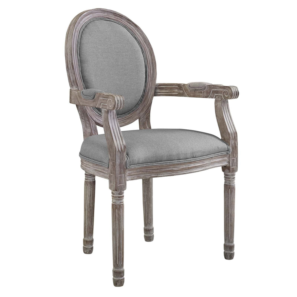Light Gray Upholstered Fabric Dining Armchair B753311