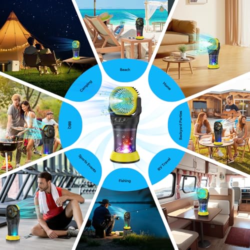 Portable Camping Misting Fan with Remote Control I430