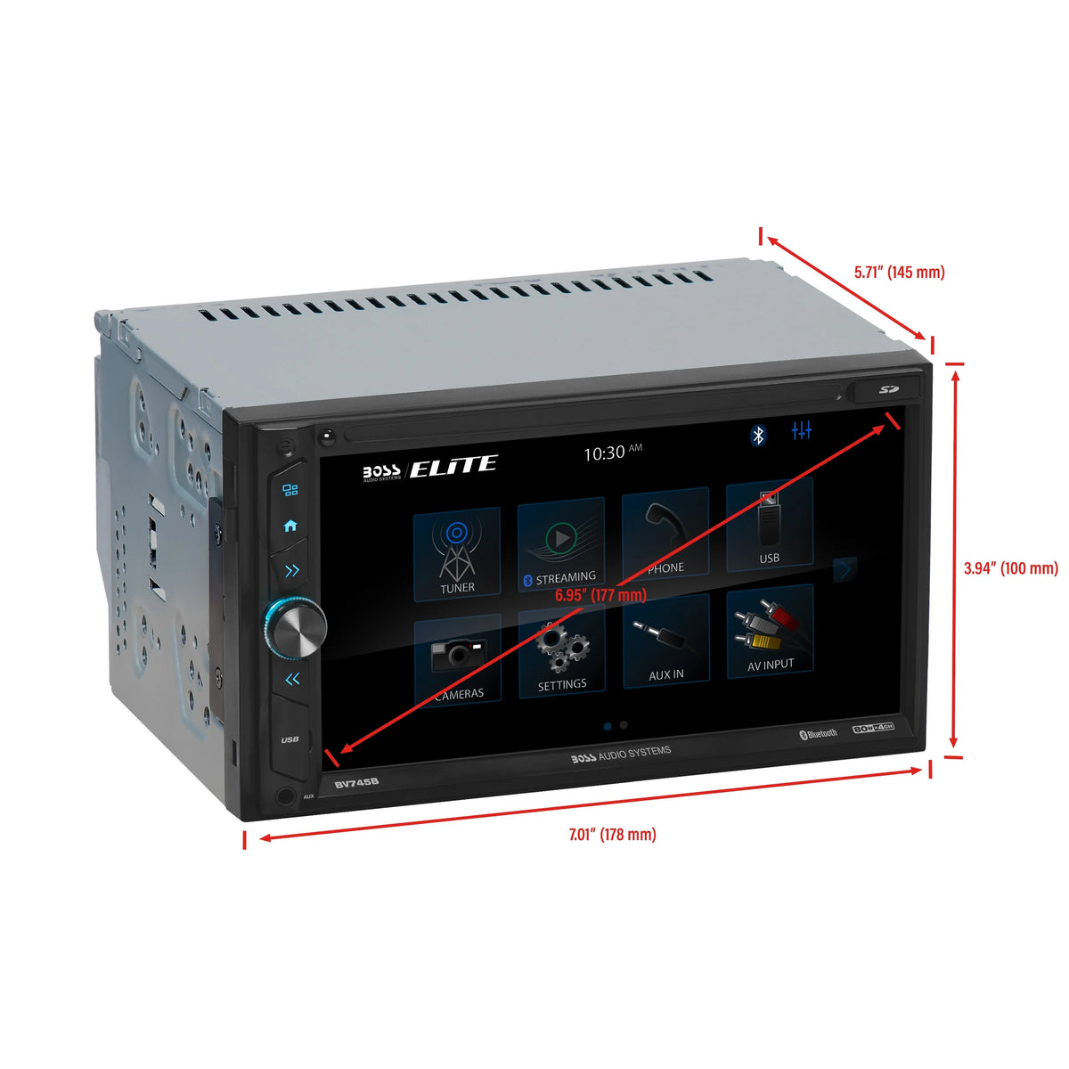 6.95 inch Double Din Touchscreen Bluetooth Car Stereo System E970490