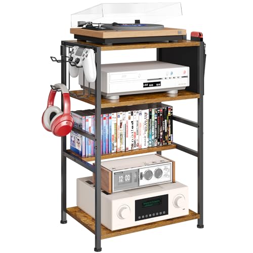 4-Tier AV Media Stand with Drawer O853