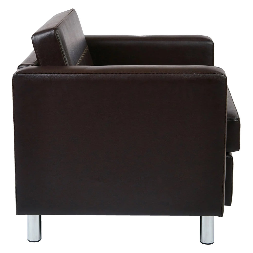 Espresso Faux Leather Armchair L623