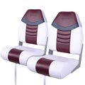 White Burgundy Navy Folding Boat Seat F9543