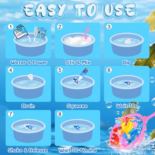 Magic Water Elf Toy Kit with 24 Magic Gels and 24 Shape Molds U928