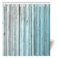 Fabric Shower Curtain Set with Hooks, 66 X 72 Inches, Teal Grey U455780