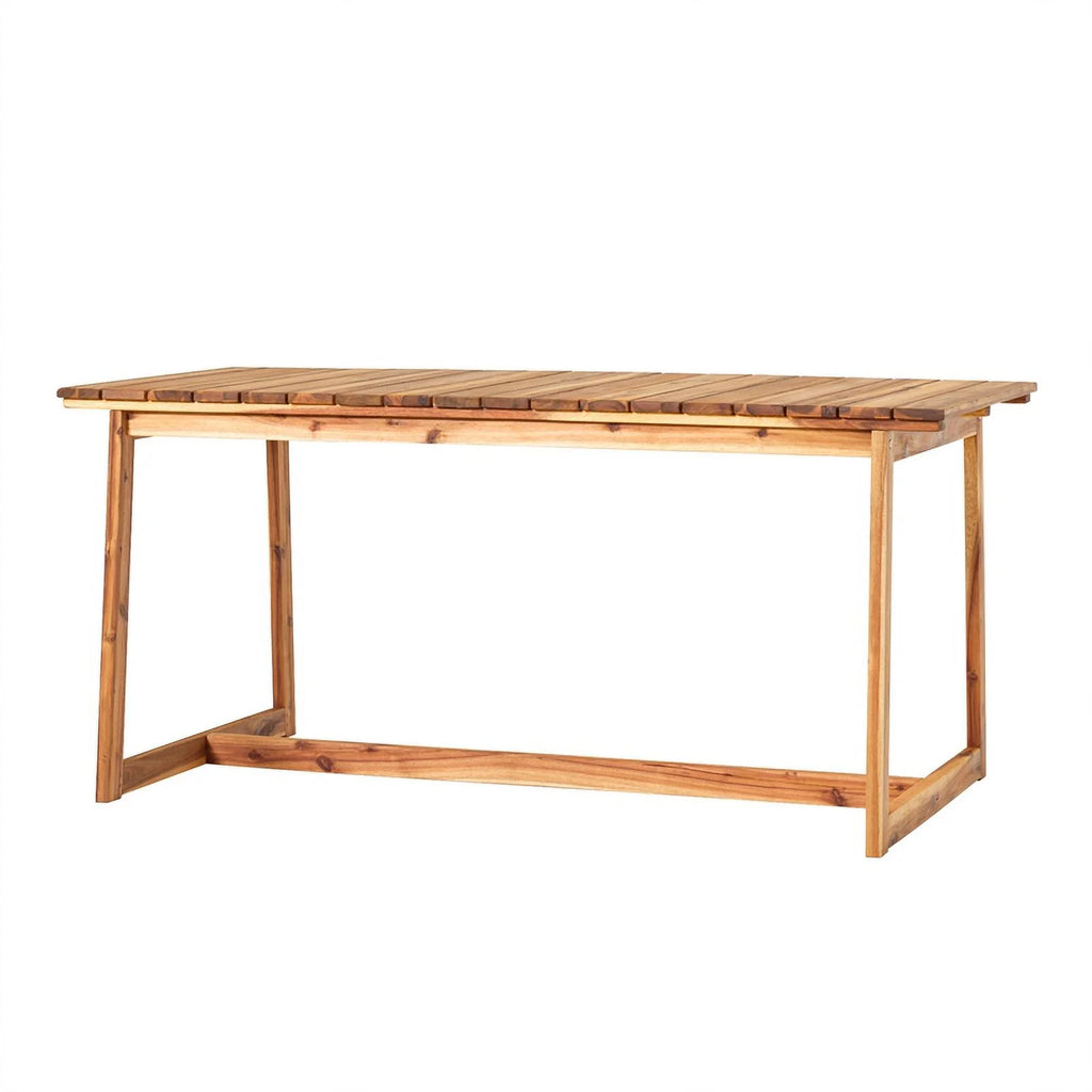 Solid Wood Outdoor Slat-Top Dining Table N93769