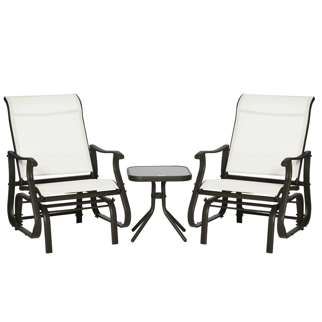 3 Pc Outdoor Swing Chairs with Table Set A209193