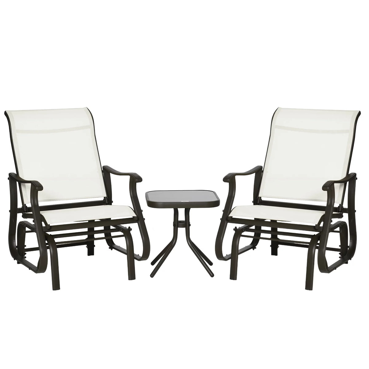 3 Pc Outdoor Swing Chairs with Table Set A209193