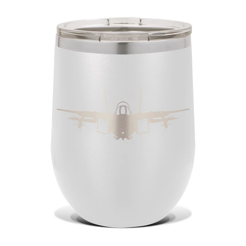 12 oz Stainless Steel Vacuum Insulated Wine Tumbler with Clear Lid A1240