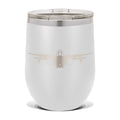 12 oz Stainless Steel Vacuum Insulated Wine Tumbler with Clear Lid A1240