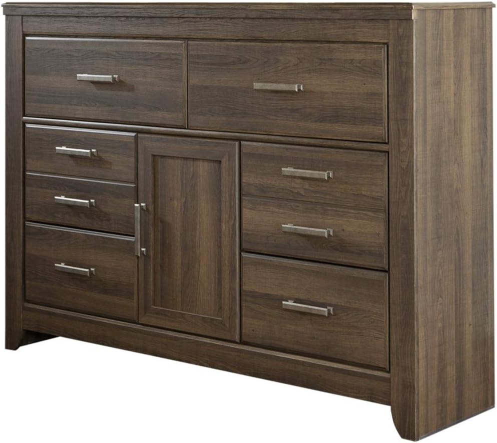 Rustic 6 Drawer Dresser with Cabinet D1456