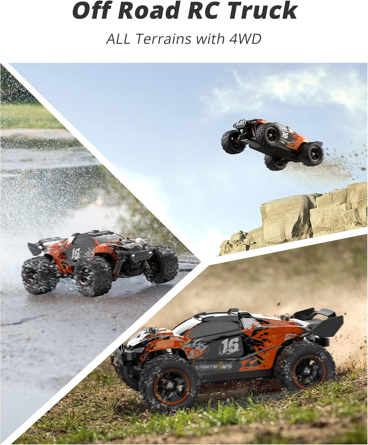 60 KM/H High Speed 1:18 Scale Brushless Offroad Remote Control Truck B7391