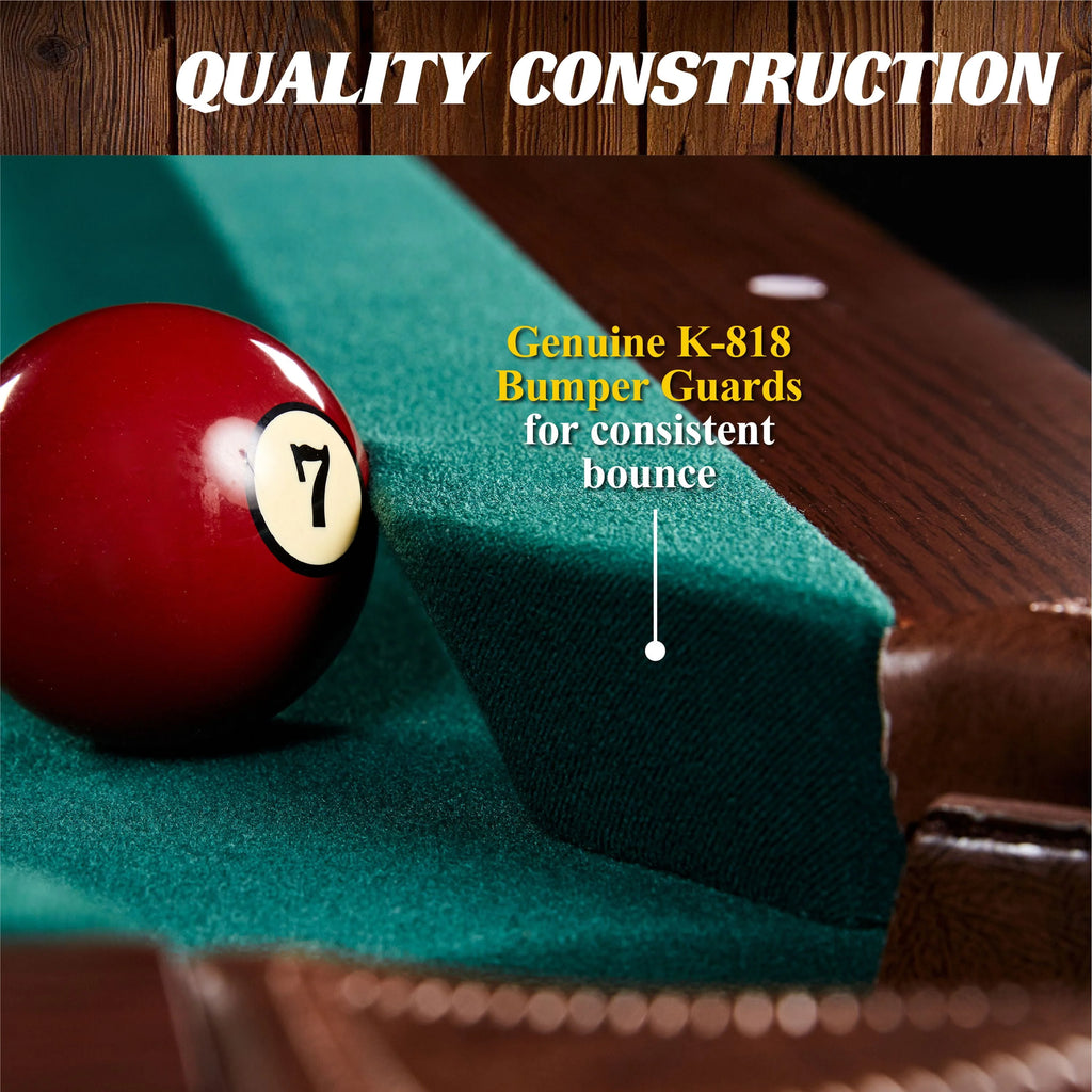 Burgundy Pool Table with Cue Rack and Dartboard Set T6739