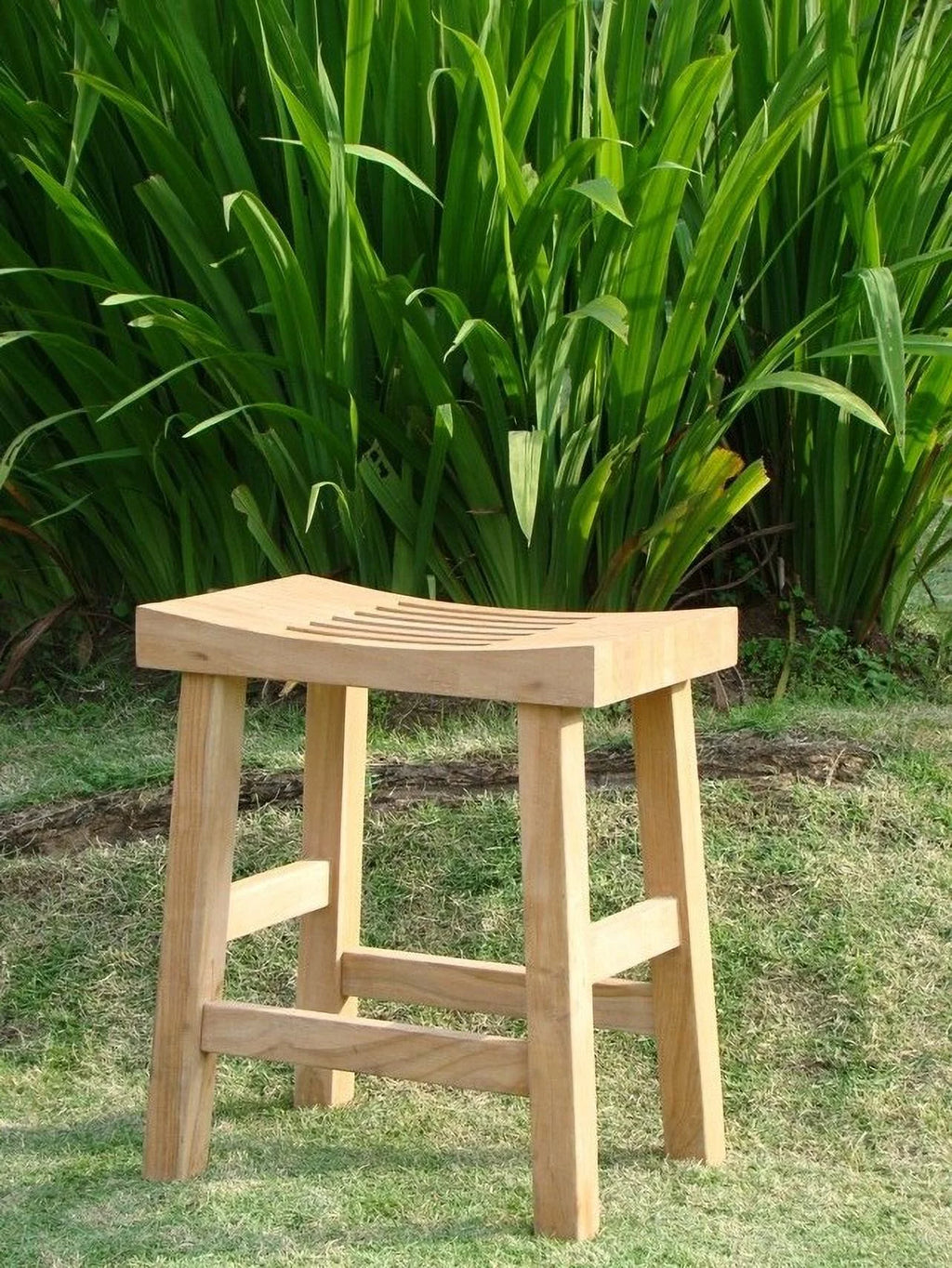 Grade-A Teak Wood 16" Curved Seat Shower Stool Bench Z134
