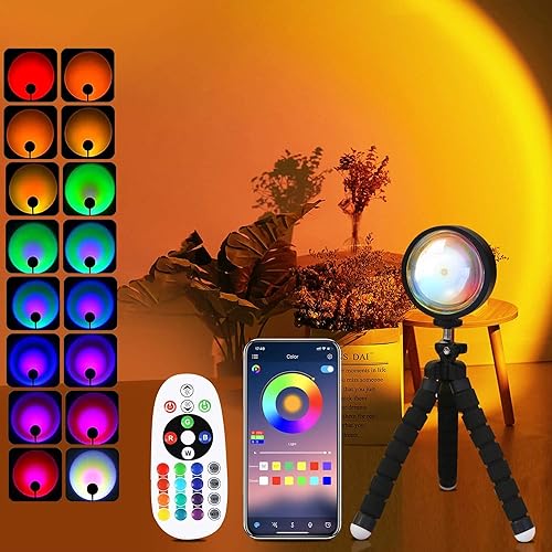 Sunset Projector Lamp, 16 Colors Changing with Remote & App Control A488717