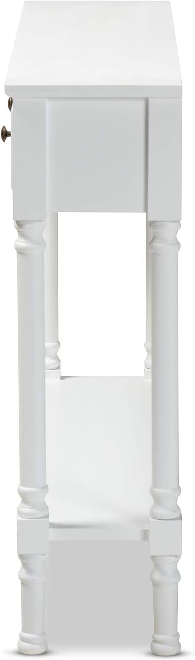 White 3-Drawer Wood Console Table M90247