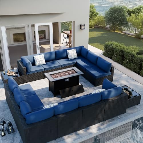 5 Pc All-Weather Rattan Patio Furniture Set with Tea Table S467684