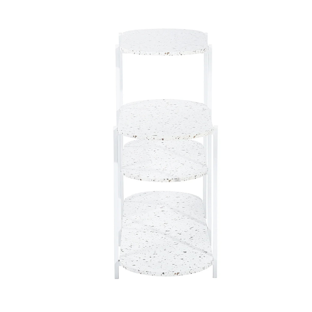 4-Tier Marble White Storage Shelf Z1587