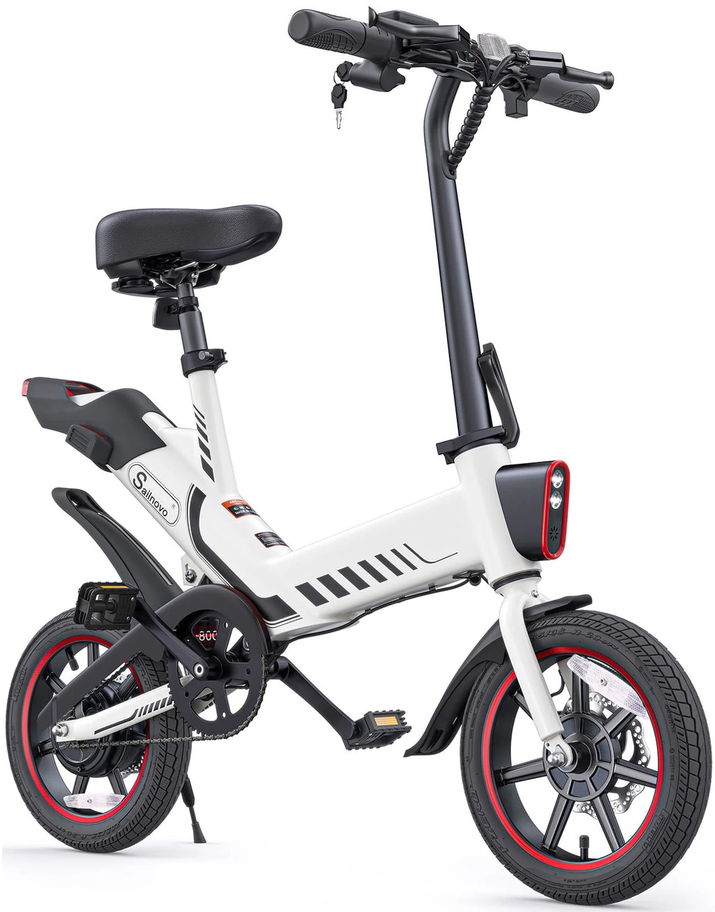 14'' Folding Electric Bike with Removable 36V Lithium-Ion Battery D4009
