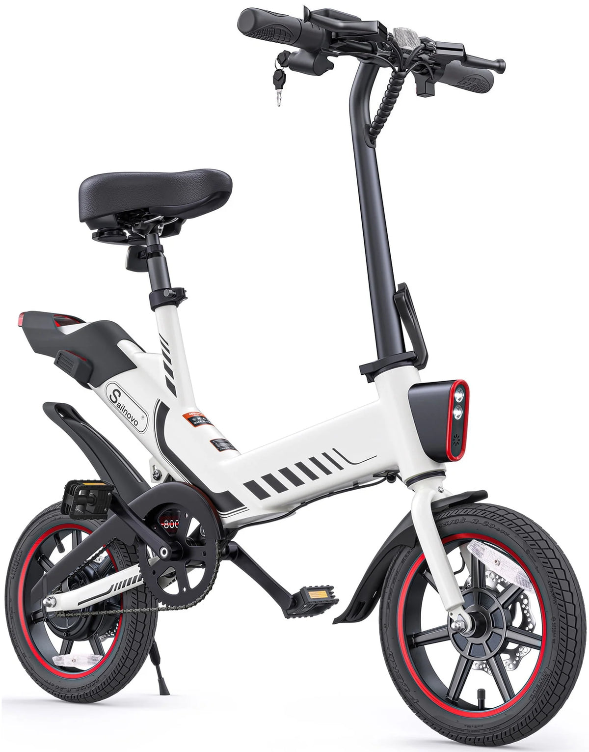 14'' Folding Electric Bike with Removable 36V Lithium-Ion Battery D4009