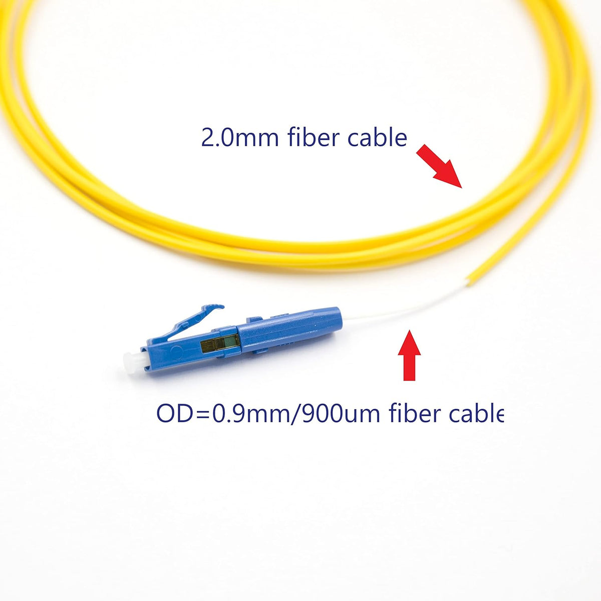 200pcs LC UPC Fiber Optic Quick Connector Single Mode 9/125 Q799