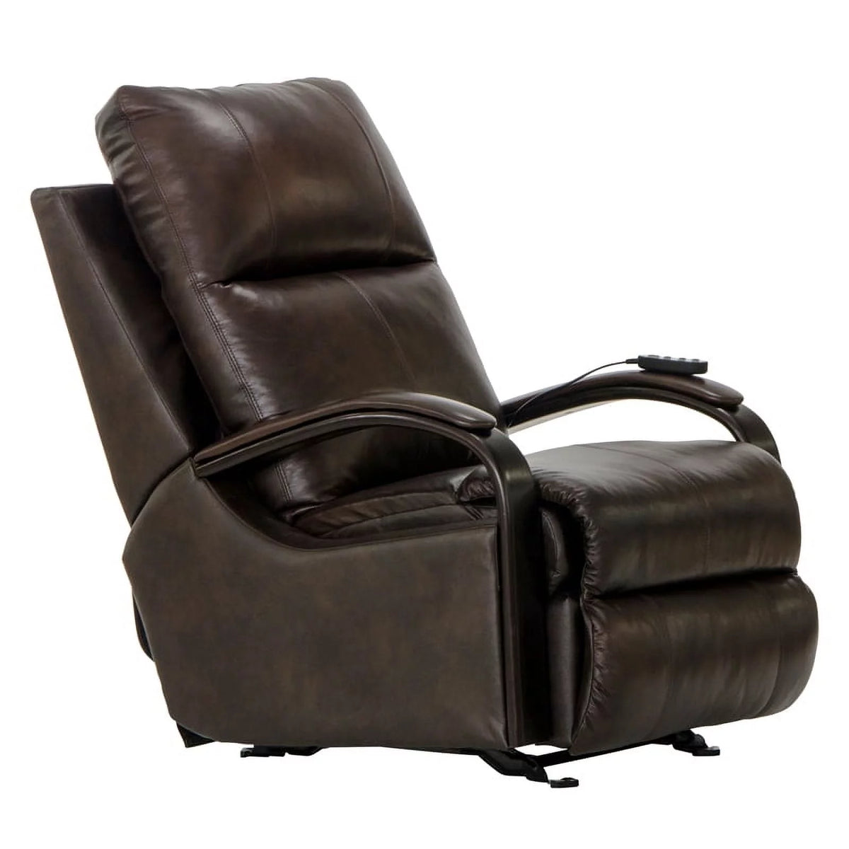 Brown Top Grain Italian Leather Power Recliner W411