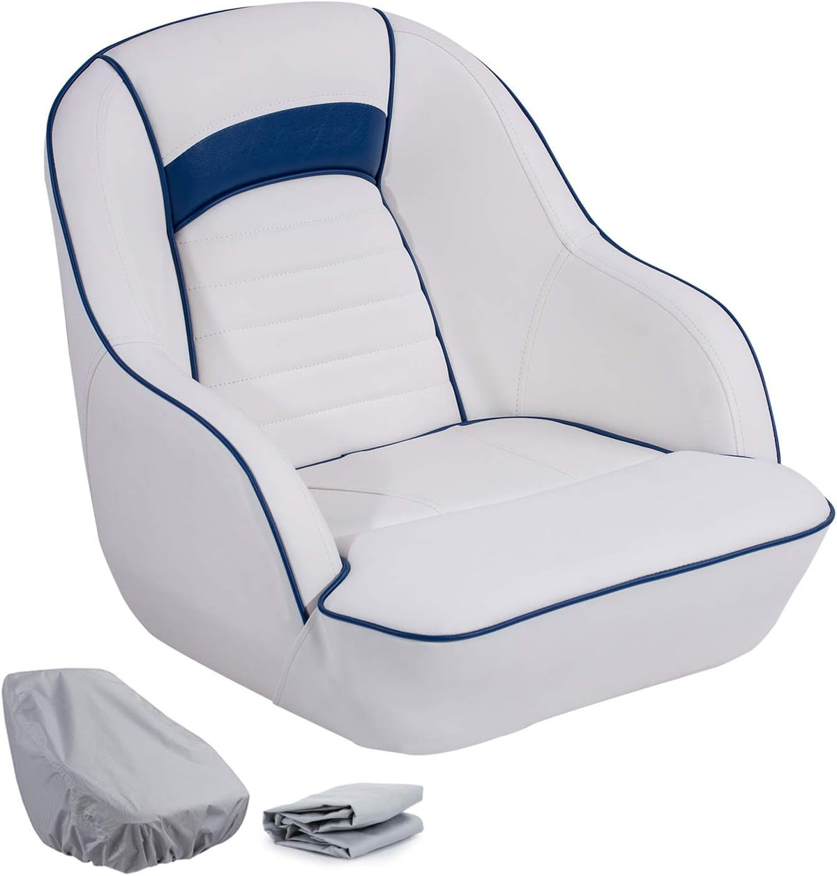 Pontoon Boat Captain Bucket Seat with Cover V8260