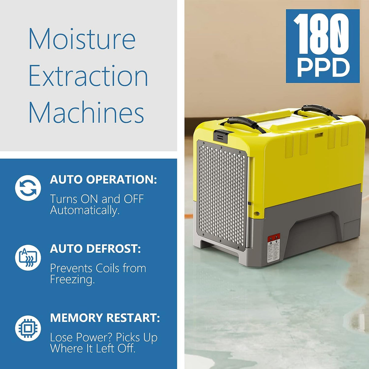 180PPD Commercial Dehumidifier with Pump C5233